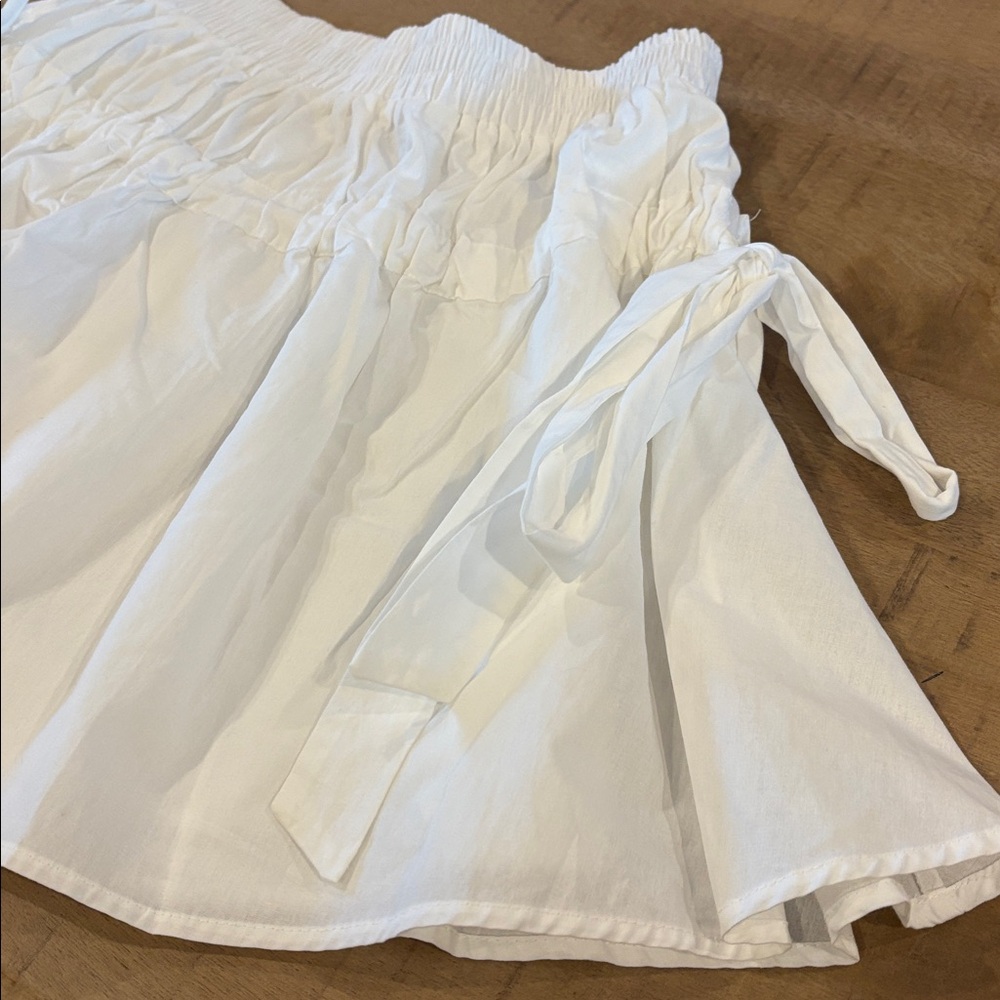 Idem Ditto Boutique Aimee Cinched Tie Skirt White Spring Summer Y2K Medium NWT - Picture 6 of 8